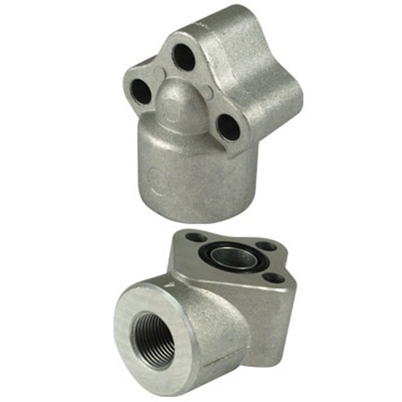 "Galtech Hydraulic Pump Flange 90? Elbow Port, 51mm PCD, 1 BSP