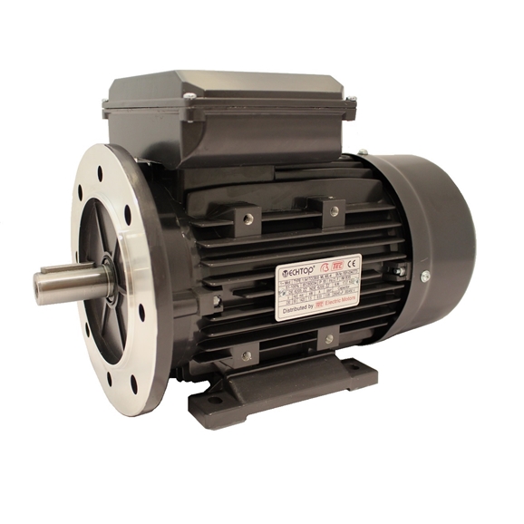 Three Phase 240v Electric Motor, 0.55Kw 4 Pole 1500rpm, Frame Size D80, With Flange And Foot Mount