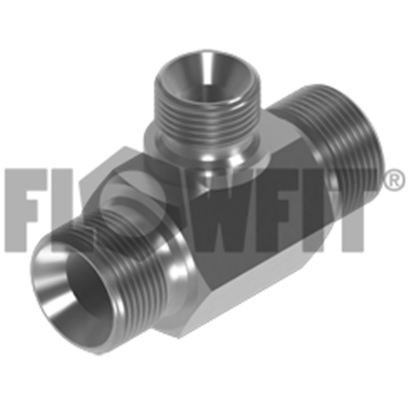"BSP Male Tee for Bonded Seal, Reducing on Branch, 3/4 BSP x 3/4 BSP x