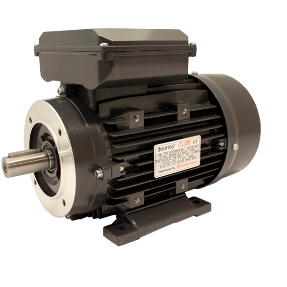 Single Phase 230v Electric Motor, 1.1Kw 4 Pole 1500rpm With Face And Foot Mount, Perm Cap