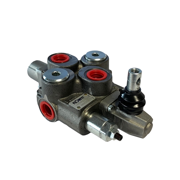 Flowfit 1 Bank Monoblock Valve, 3/4 BSP, 120 L/Min Double Acting Cylinder Spool 3 Positions, Spring Return, Without HPCO
